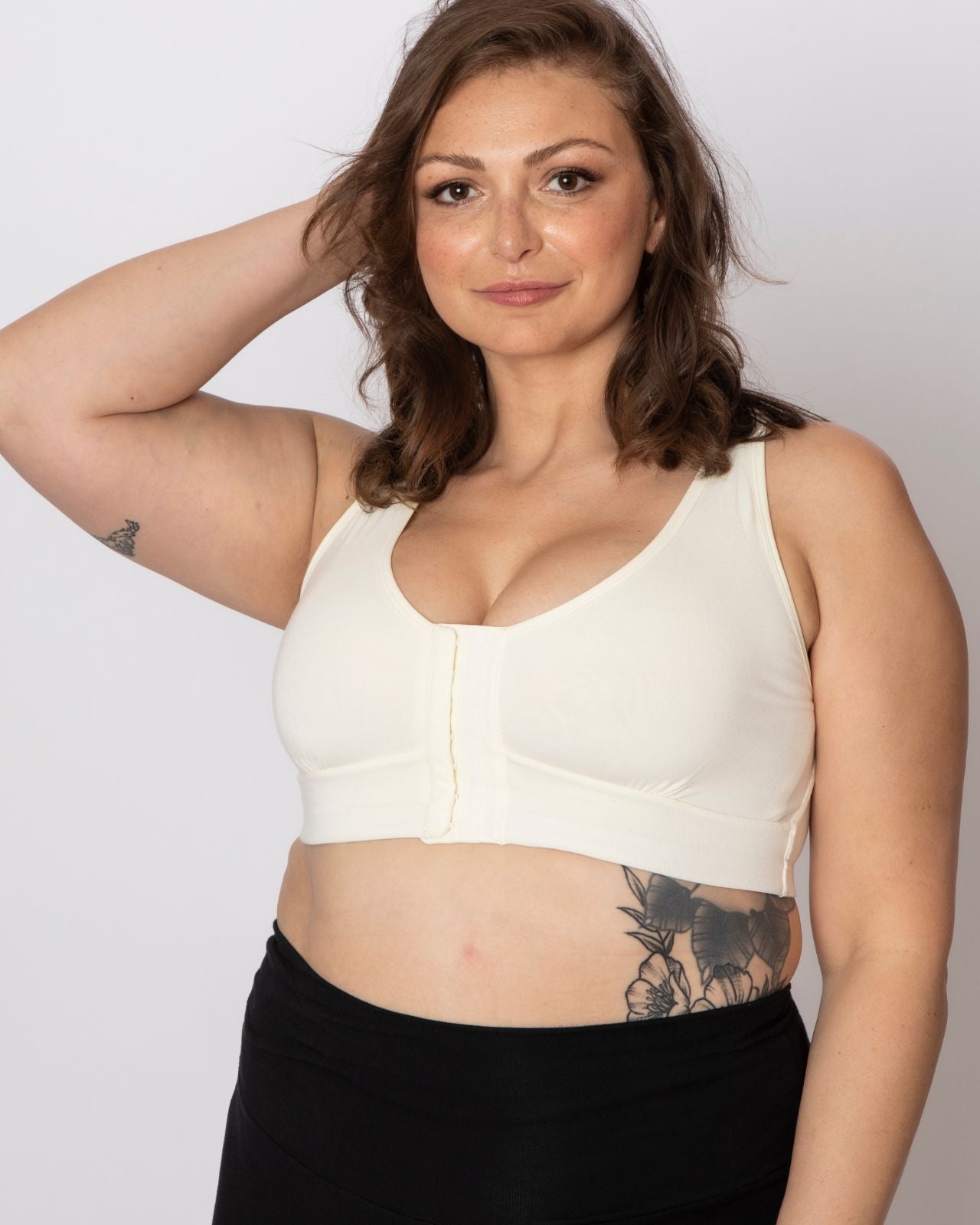 Rora Pocketed Front Closure Bra