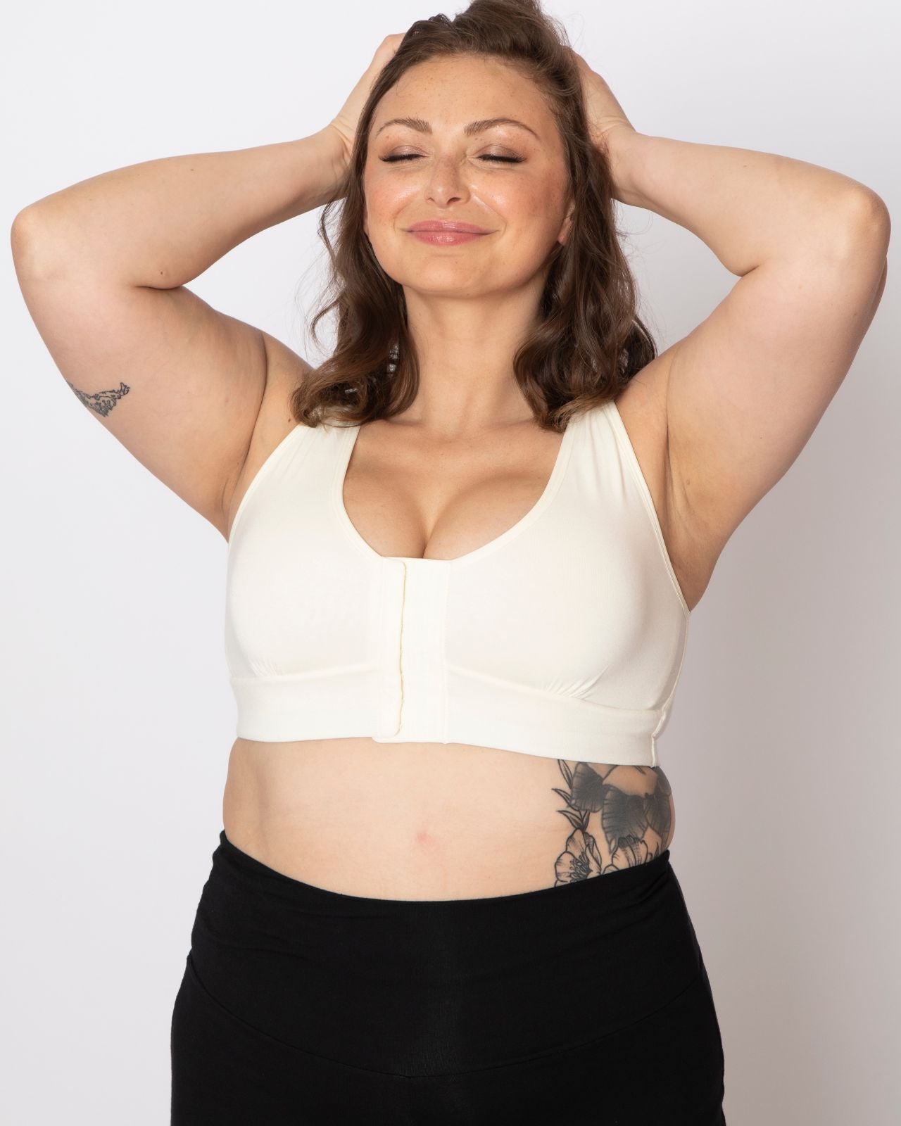 Rora Pocketed Front Closure Bra